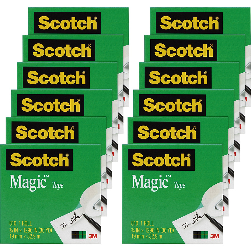 Scotch 3/4"W Magic Tape (MMM810341296PK)