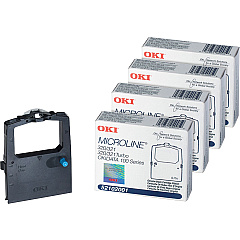 Oki Dot Matrix Ribbon Cartridge - Black - 4 / Bundle (OKI52102001BD)