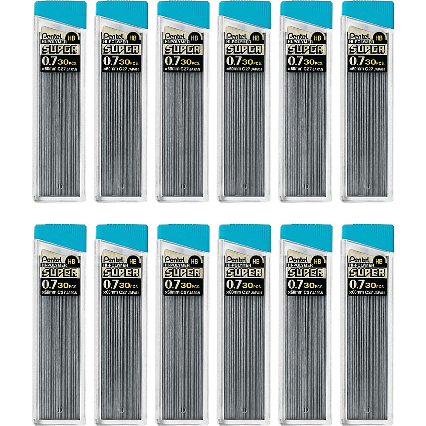 Pentel Super Hi-Polymer Leads (PENC27HBBX)