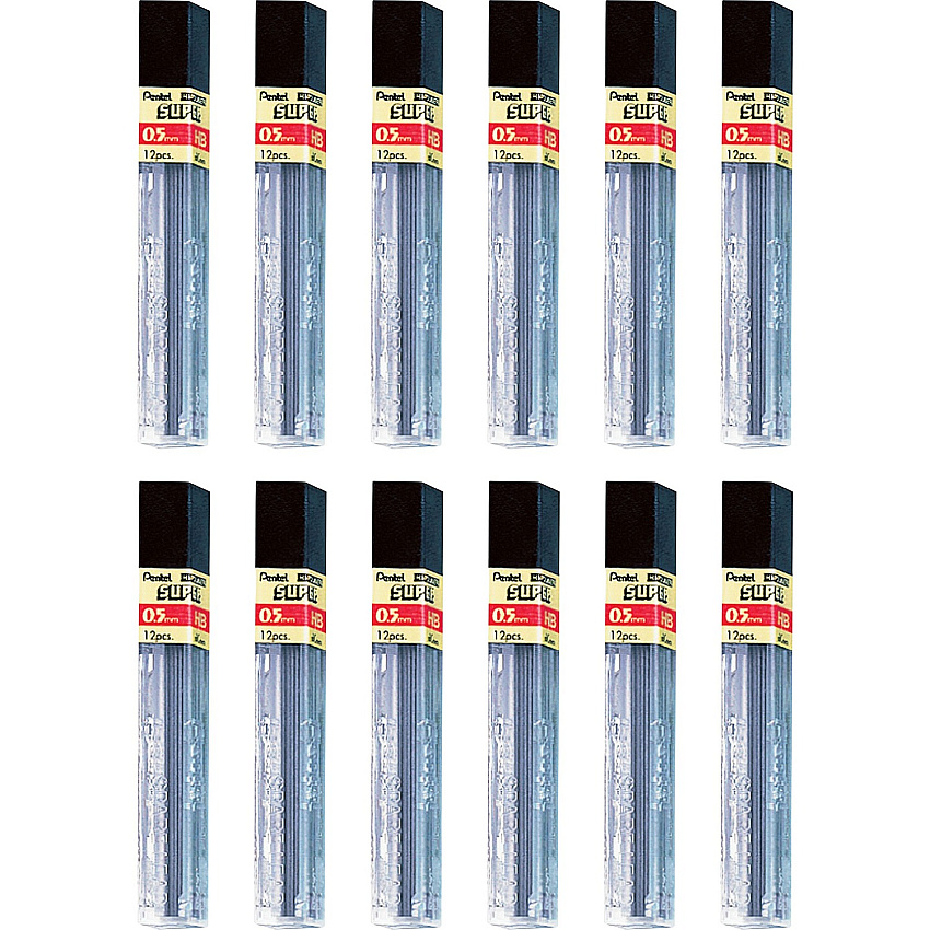 Pentel Super Hi-Polymer Leads (PENC505HBBX)