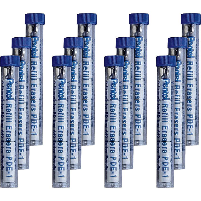 Pentel Mechanical Pencil Eraser Refills (PENPDE1BX)