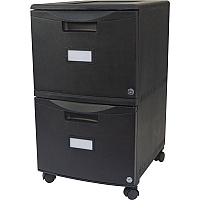 Storex 2-Drawer Locking Mobile Filing Cabinet (STX61312U01C)