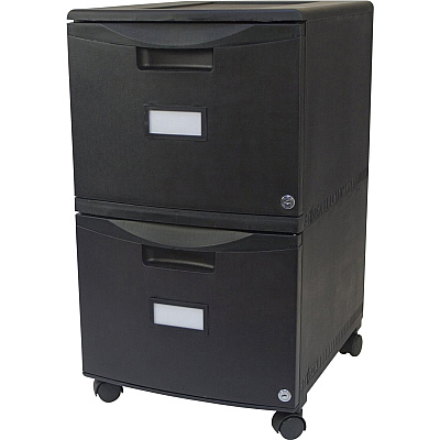 Storex 2-Drawer Locking Mobile Filing Cabinet (STX61312U01C)