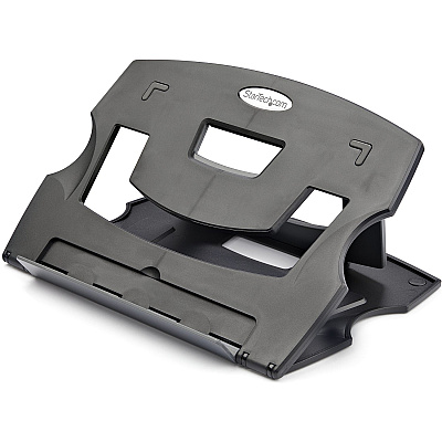 StarTech Portable Laptop Stand - Laptop Desk Stand - Adjustable Laptop Stand - Ergonomic Laptop Table Stand - Laptop Riser Stand With Six Adjustable Angles (LTRISERP)