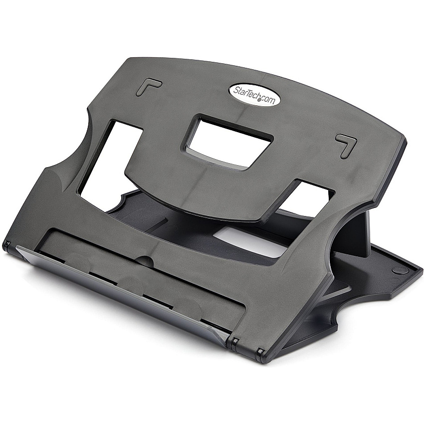 StarTech Portable Laptop Stand - Laptop Desk Stand - Adjustable Laptop Stand - Ergonomic Laptop Table Stand - Laptop Riser Stand With Six Adjustable Angles (LTRISERP)