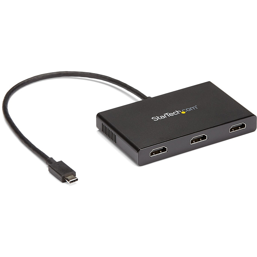 StarTech 3-port Usb-c To Hdmi Mst Hub - 4k Multi-monitor Video Splitter For Usb C Windows Devices - Thunderbolt 3 Compatible (MSTCDP123HD)