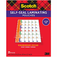 Scotch Self-Seal Laminating Pouches (MMMLS85425G)