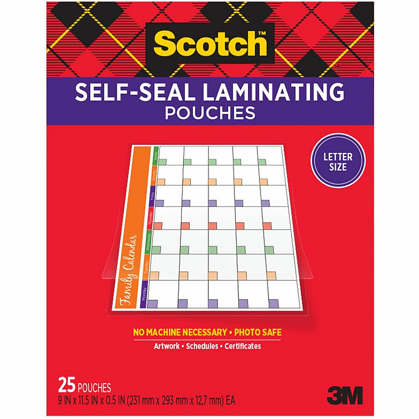Scotch Self-Seal Laminating Pouches (MMMLS85425G)