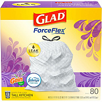 Glad ForceFlex Tall Kitchen Drawstring Trash Bags (CLO78902)