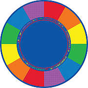 Flagship Carpets Favorite Color Round Seating Rug (FE40171A)