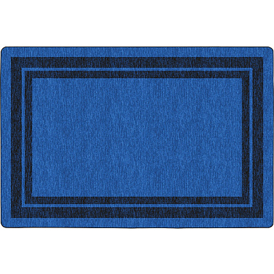 Flagship Carpets Double Dark Tone Border Blue Rug (FE42344A)