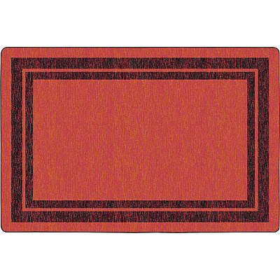 Flagship Carpets Double Dark Tone Border Red Rug (FE42444A)