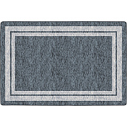 Flagship Carpets Double Light Tone Border Gray Rug (FE42532A)