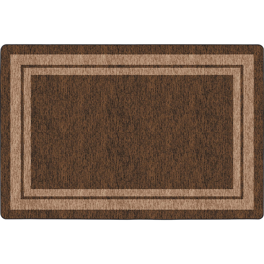 Flagship Carpets Double Light Tone Border Brown Rug (FE42732A)