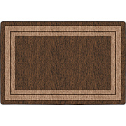 Flagship Carpets Double Light Tone Border Brown Rug (FE42744A)