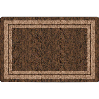 Flagship Carpets Double Light Tone Border Brown Rug (FE42744A)