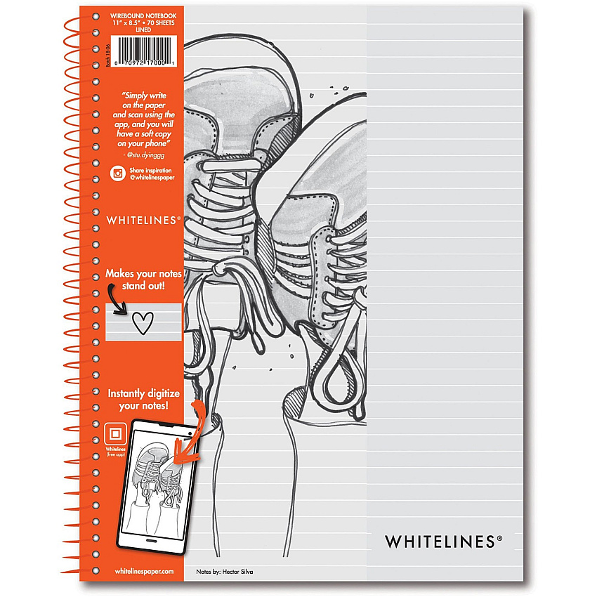 Roaring Spring Whitelines Premium Line Ruled Spiral Notebook (ROA17000)