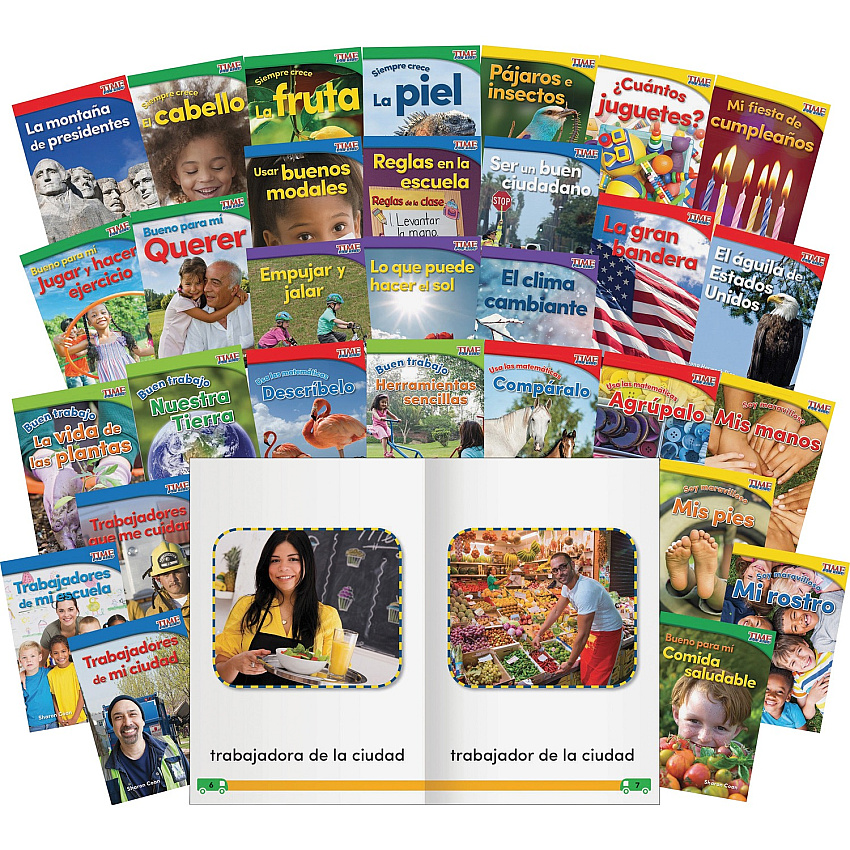 Shell Education TIME For Kids Informational Text Grade K Readers 30-Book Spanish Set Printed Book (25857)