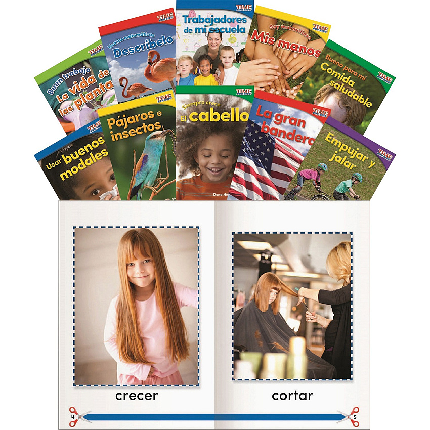 Shell Education TIME For Kids Informational Text Grade K Readers Set 1 10-Book Spanish Set Printed Book (25871)