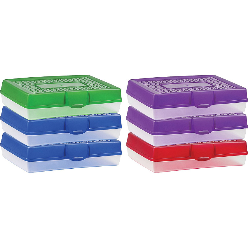 Storex Carrying Case Pencil - Assorted Bright (STX61645U06C)