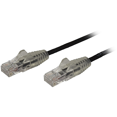 StarTech Cable - Black Slim Cat6 Patch Cord 3 Ft (N6PAT3BKS)