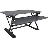 Victor High Rise Height Adjustable Standing Desk with Keyboard Tray (36" , Gray) (VCTDCX760G)