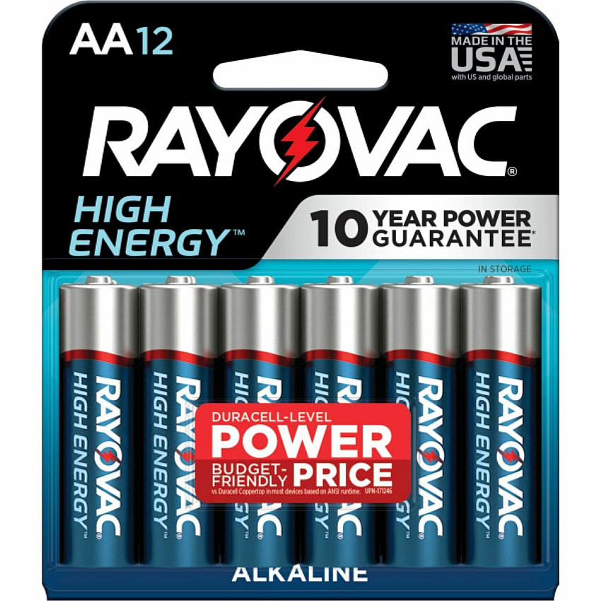 Rayovac High Energy Alkaline AA Batteries (RAY81512K)