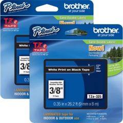 Brother P-touch TZe Laminated Tape Cartridges (TZE325BD)