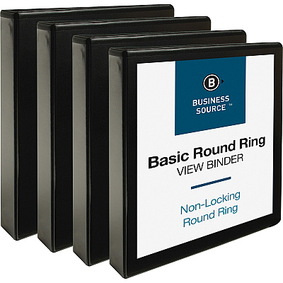 Business Source Round Ring View Binder (BSN09954BD)