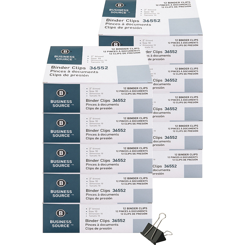 Business Source Fold-back Binder Clips (BSN36552BD)