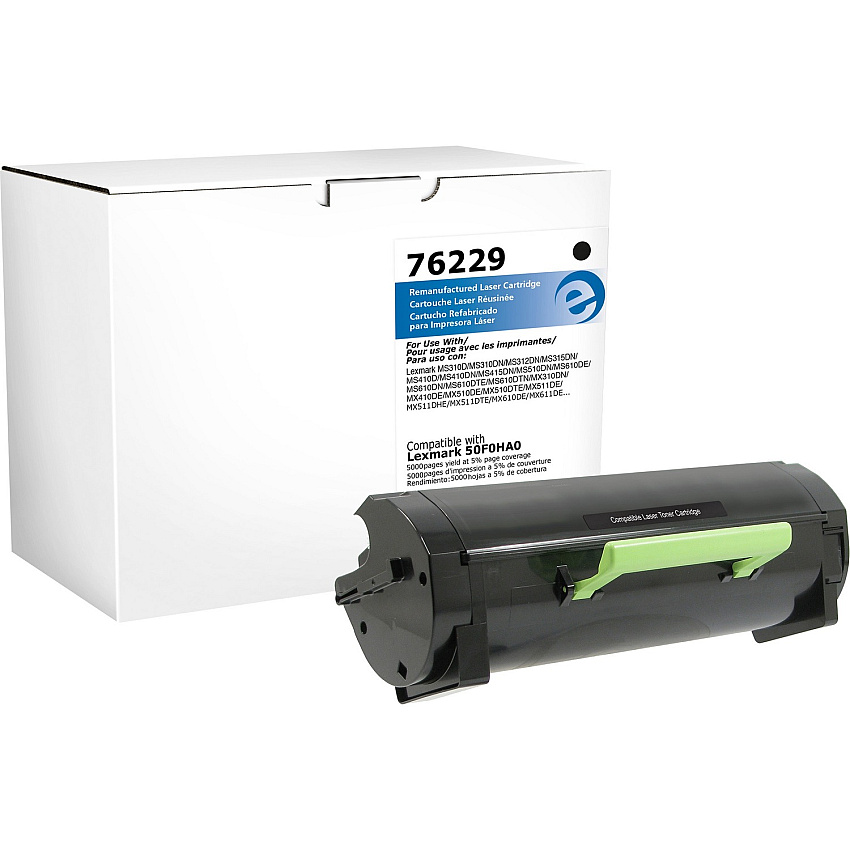 Elite Image Remanufactured High Yield Laser Toner Cartridge - Alternative for Lexmark 501H (50F1H00) - Black - 1 Each (ELI76229)