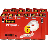 Scotch Transparent Tape - 3/4"W (MMM6006PKBD)