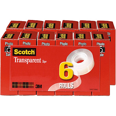 Scotch Transparent Tape - 3/4"W (MMM6006PKBD)