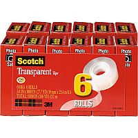 Scotch Transparent Tape - 3/4"W (MMM600K6BD)