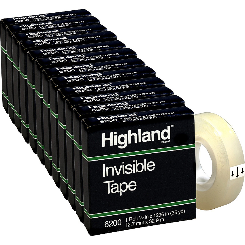 Highland 1/2"W Matte-finish Invisible Tape (MMM6200121296BX)