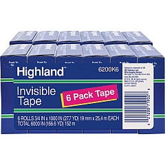 Highland 3/4"W Matte-finish Invisible Tape (MMM6200341000BD)