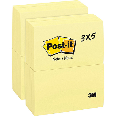 Post-it Notes Original Notepads (MMM655YWBD)