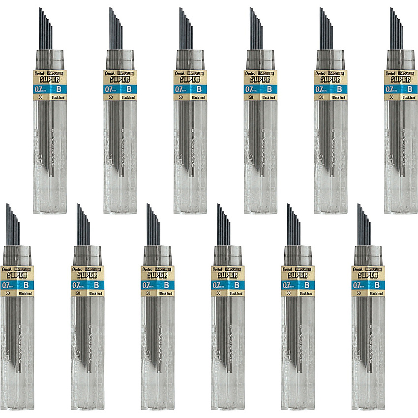 Pentel Super Hi-Polymer Leads (PEN50BBX)