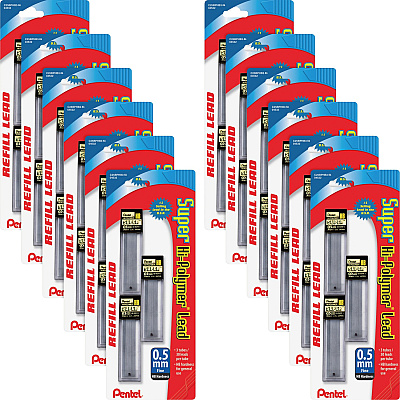Pentel Super Hi-Polymer Leads (PENC25BPHB3K6BX)