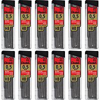 Pentel Super Hi-Polymer Leads (PENC25HBBX)