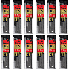 Pentel Super Hi-Polymer Leads (PENC25HBBX)