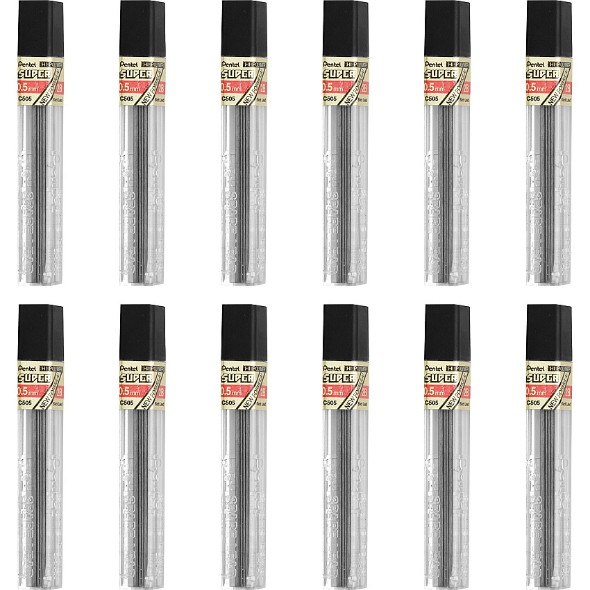 Pentel Super Hi-Polymer Leads (PENC5052HBX)