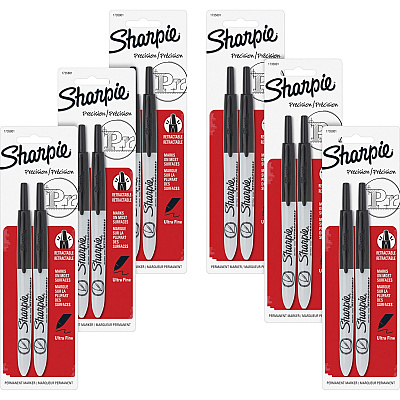 Sharpie Retractable Ultra-Fine Point Permanent Markers (SAN1735801BX)