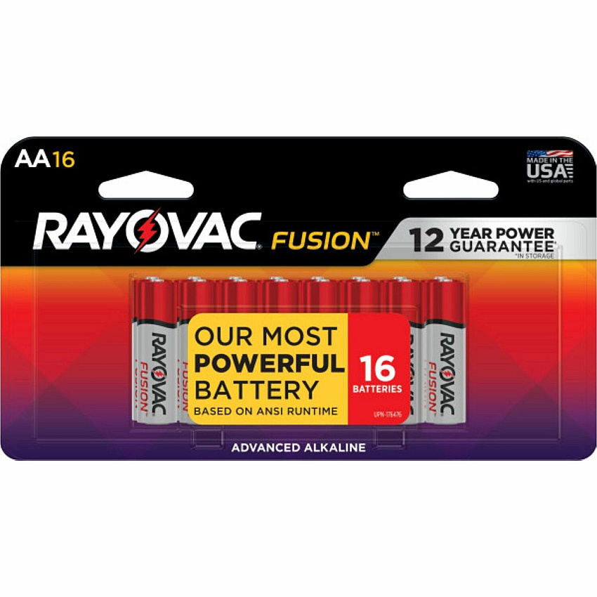 Rayovac Fusion Advanced Alkaline AA Batteries (RAY81516LTFUSK)