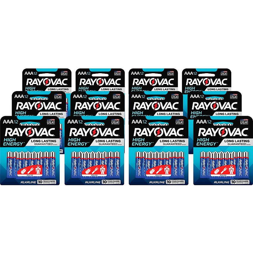 Rayovac High-Energy Alkaline AAA Battery 12-Packs (RAY82412KCT)