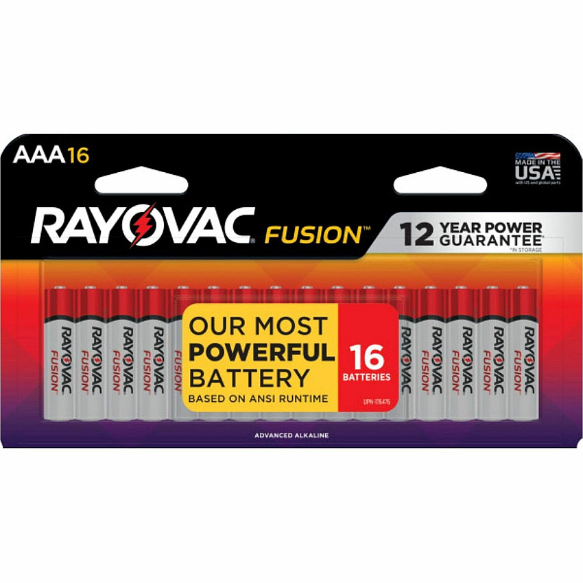 Rayovac Fusion Alkaline AAA Batteries (RAY82416LTFUSK)