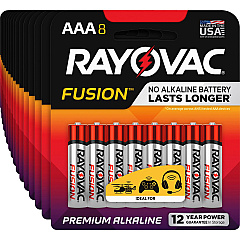 Rayovac Fusion Alkaline AAA Battery 8-Packs (RAY8248TFUSKCT)