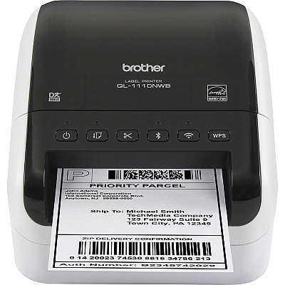 Brother QL-1110NWB Desktop Direct Thermal Printer - Monochrome - Label Print - USB - Bluetooth - Wireless LAN