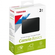 Toshiba Canvio Basics 2 TB Portable Hard Drive - External - Black (HDTB420XK3AA)