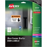 Avery 3-1/2"x5" Removable Label Safety Signs (61514)